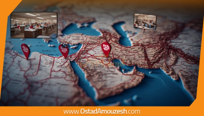 مکان‌های برگزاری آزمون PTE 